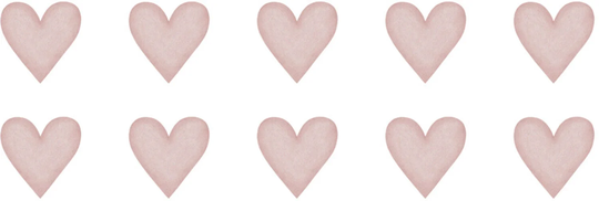 Stickstay Sisustustarra Dusty Pink Hearts