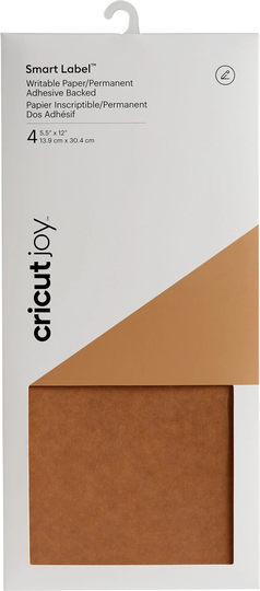 Cricut Joy Smart Labels 14x30,5 cm 4-pack, Kraft Brown