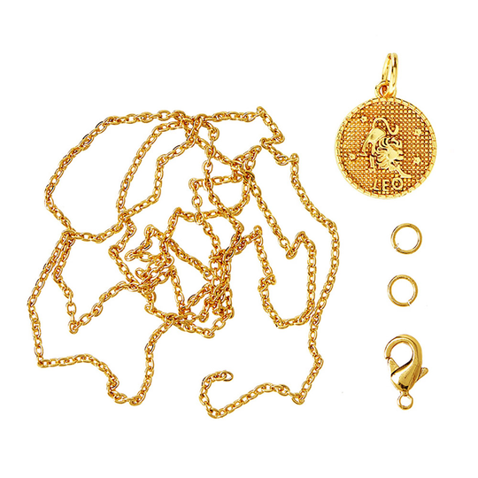 Me&My Box - Pendant Set - Zodiac - Leo - 18K gold plated (BOX216016)