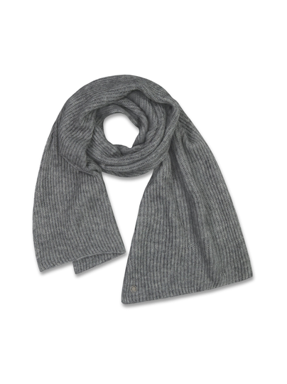 Miller ribbed scarf - light grey melange