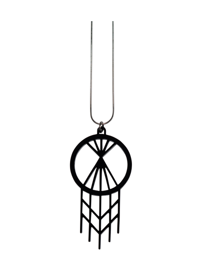 Macrame -kaulakoru, musta