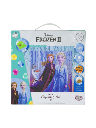 Frozen crystal art askartelusetti elsa, anna ja olaf, 30 x 30 cm