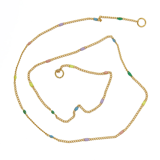 Me&My Box - Enamel Chain 45 cm - 18K gold plated (BOX214003)