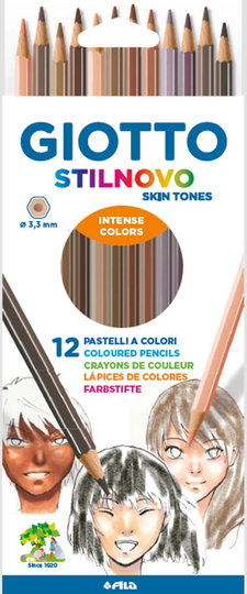 Giotto Stilnovo Skintones Värikynät 12-pack