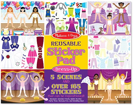 Melissa & Doug Dress-Up Kirja ja Tarrat