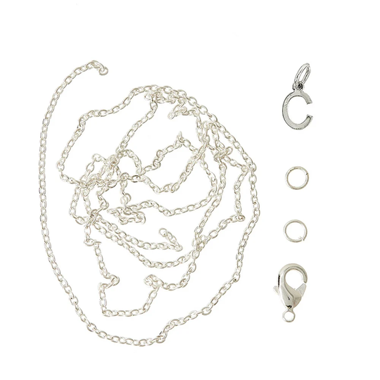 Me&My Box - Pendant Set - Letter - C - 925S silver plated (BOX226054)