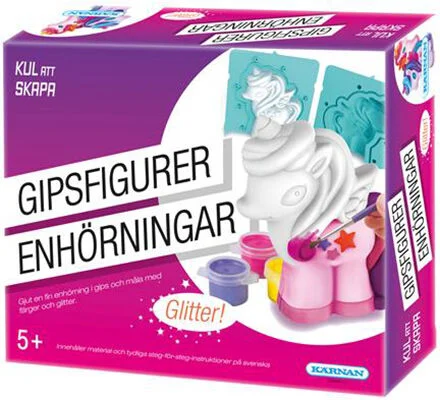 Kärnan Kipsifiguuri Yksisarvinen Kimalle