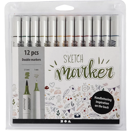 Creativ Company Sketch Marker Kynät 12-pack