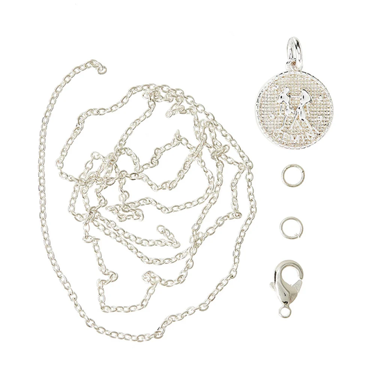 Me&My Box - Pendant Set - Zodiac - Gemini - 925S sterling silver plated (BOX226020)