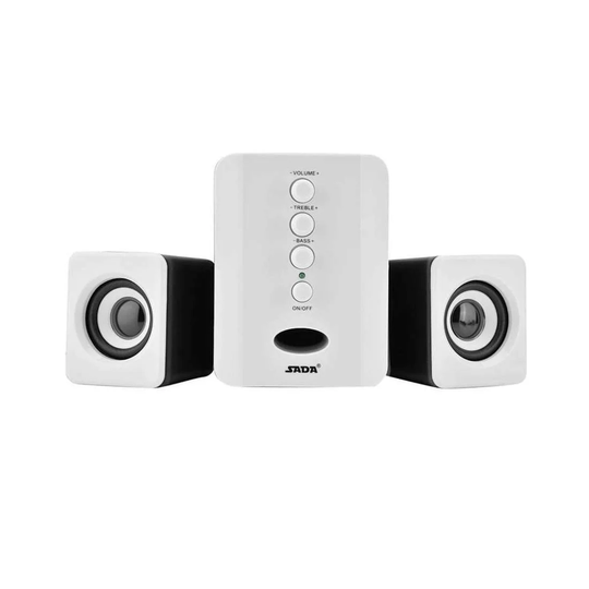 SADA D-202 Stereokaiutin Subwooferilla, Valkoinen