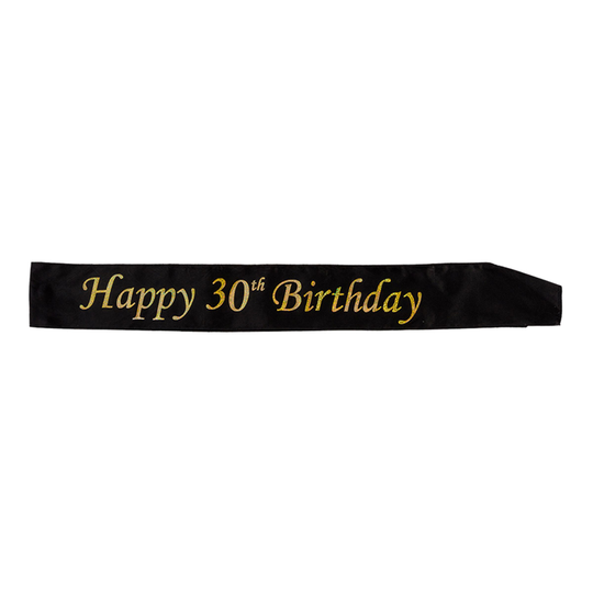 Kunnianauha Happy Birthday Musta/Kulta - 30