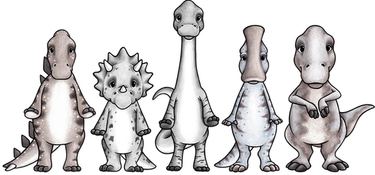 Stickstay Sisustustarra Dino Friends