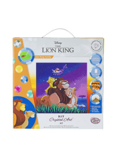 Disney crystal art askartelusetti leijonakuninkaan perhe, 30 x 30 cm