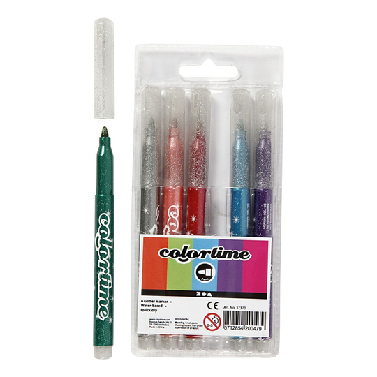 Colortime Kimalletussit - 6-pakkaus
