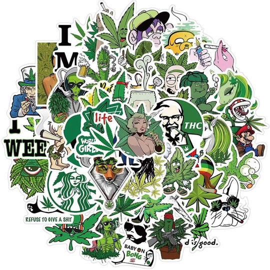 Pakkaus Tarroja - Weed 2