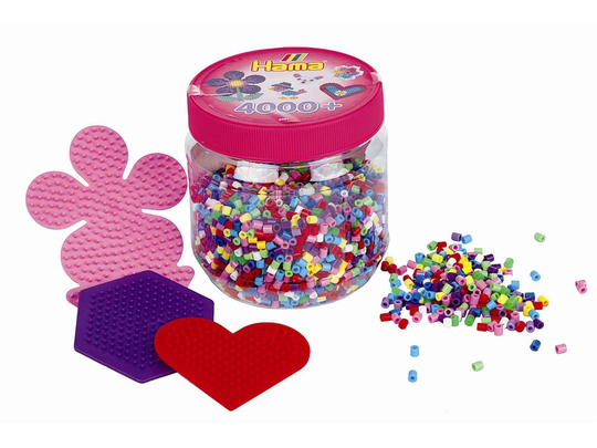 ​HAMA - Beads - 4000 pcs. with 3 ass. pin plates (382051)