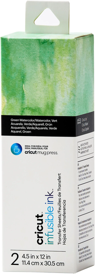 Cricut Infusible Ink Transfer Sheets 14x33 cm 2-pack, Green Watercolor