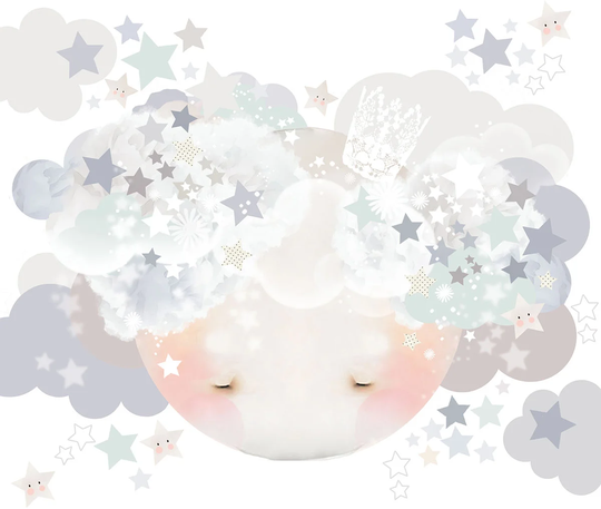 Schmooks Sisustustarrat Sleepy Moon, Blue