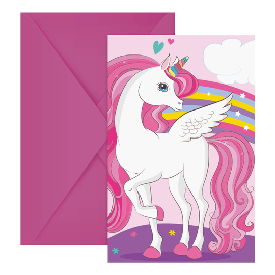 Kutsukortit Unicorn - 6-pakkaus